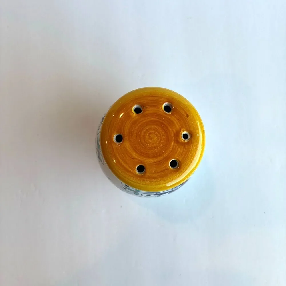 Vintage Italian Raffaellesca Ceramic Cheese Shaker, Hand Painted